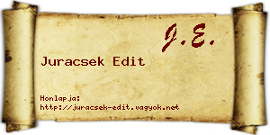 Juracsek Edit névjegykártya
